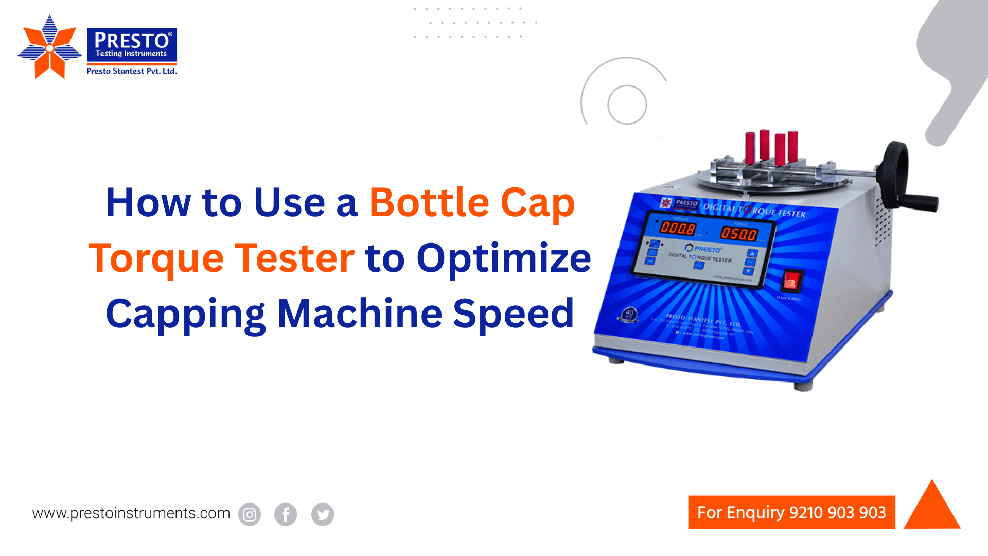 How to Use a Bottle Cap Torque Tester to Optimize Capping Machine Speed