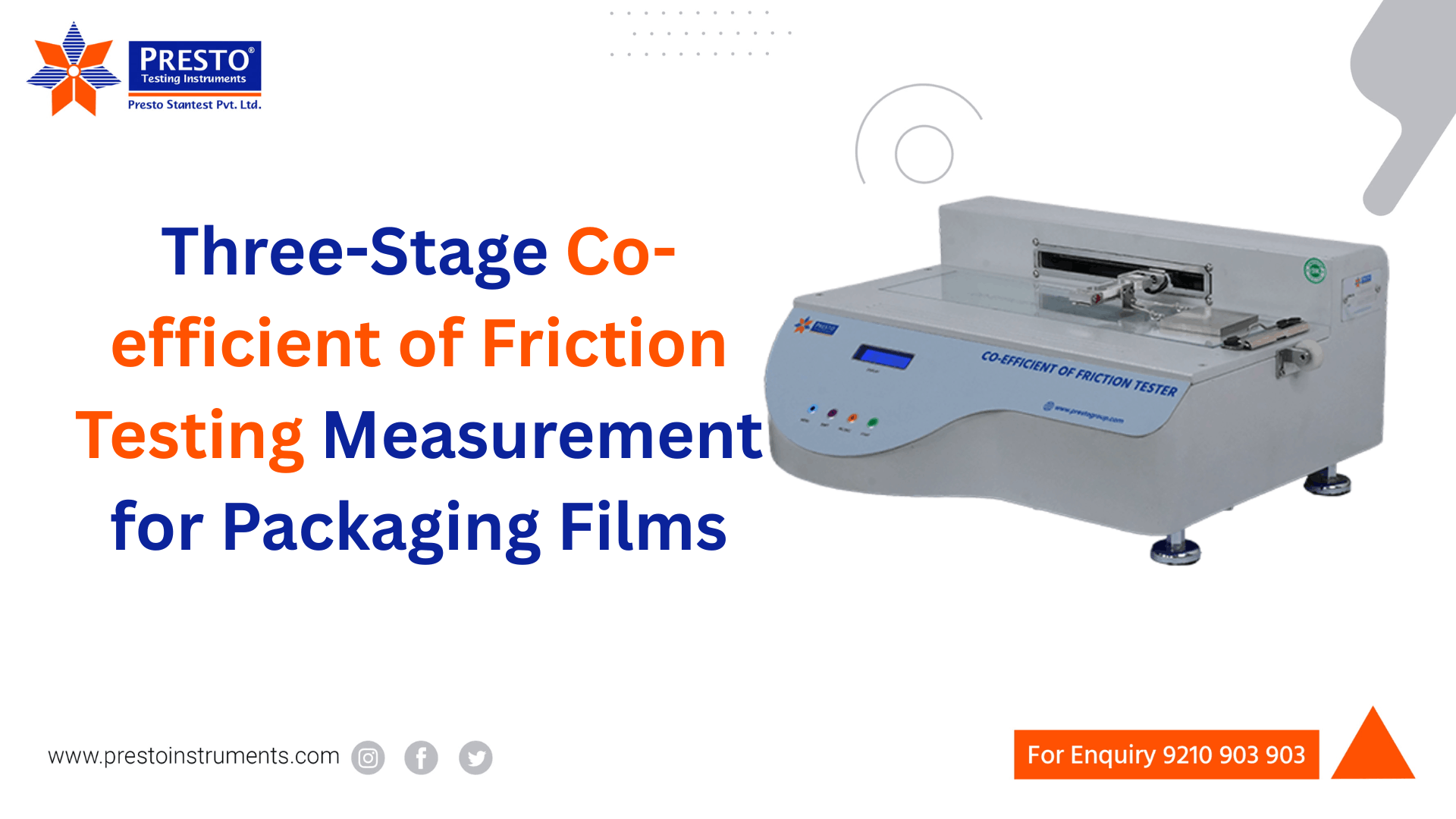Three-Stage Co-efficient of Friction Testing Measurement for Packaging Films