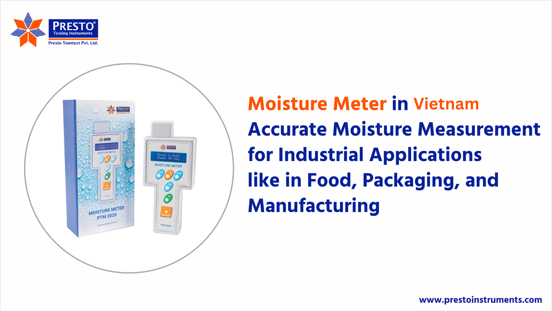 Moisture Meter in Vietnam: Accurate Moisture Measurement for Industrial Applications in Food, Manufacturing, and Packaging.