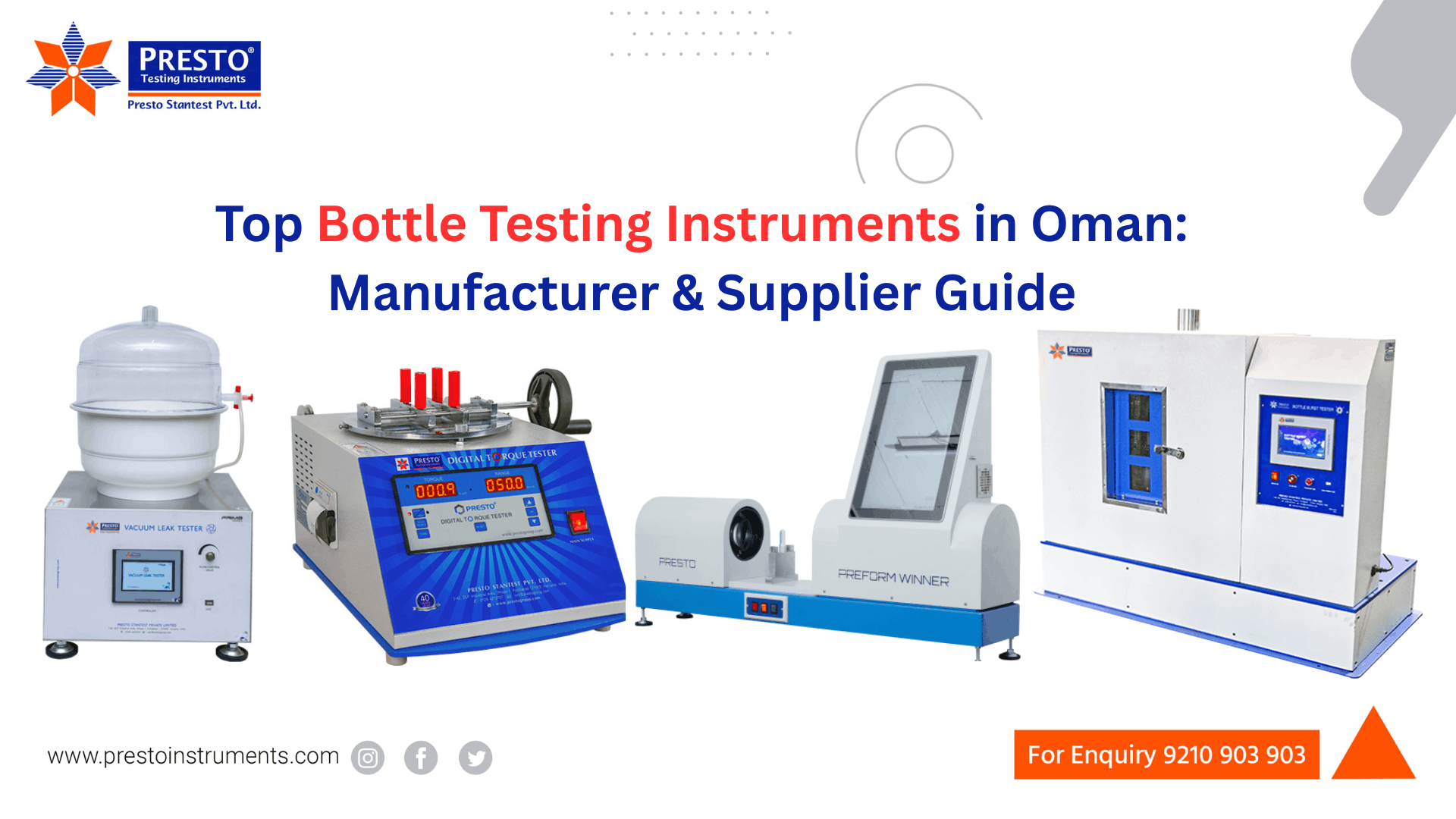 Top Bottle Testing Instruments in Oman: Manufacturer & Supplier Guide