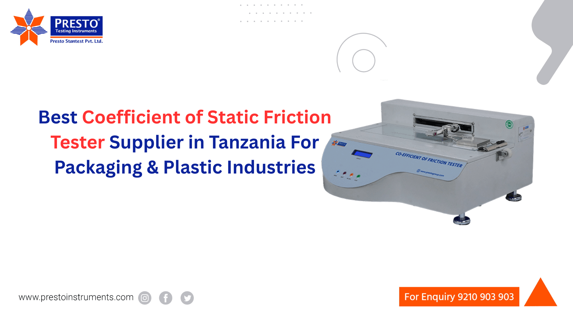 Best Coefficient of Static Friction Tester Supplier in Tanzania For Packaging & Plastic Industries