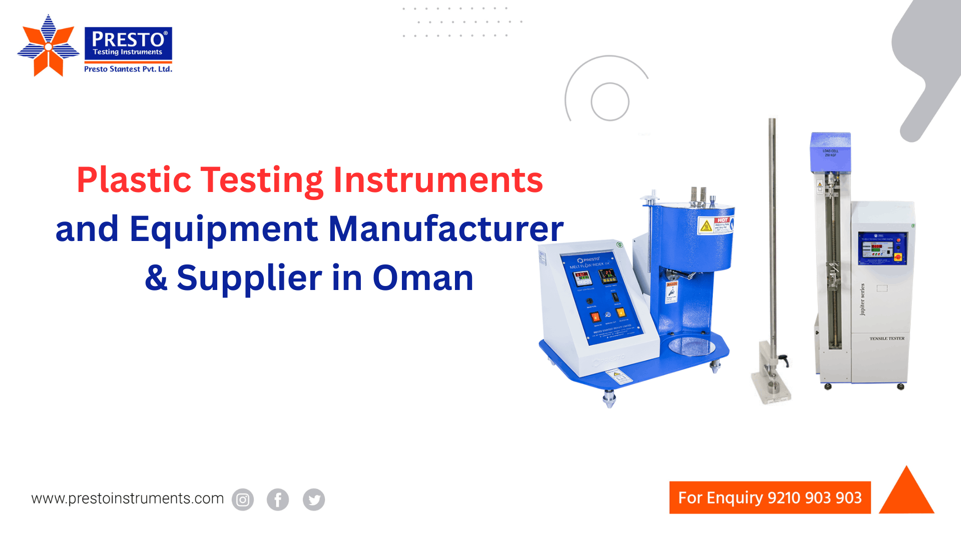 Plastic Testing Instruments and Equipment Manufacturer & Supplier in Oman