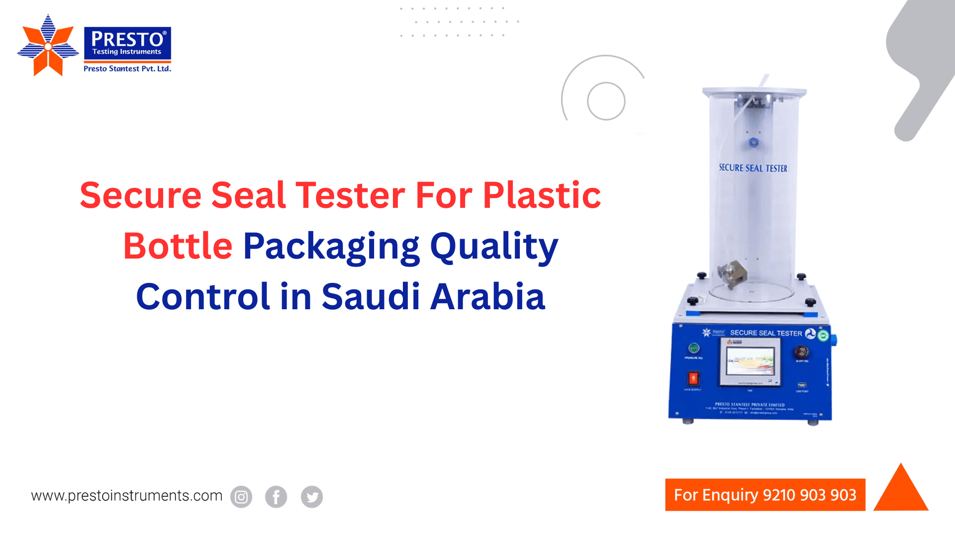 Secure Seal Tester for Bottle Packaging supplier in Saudi Arabia