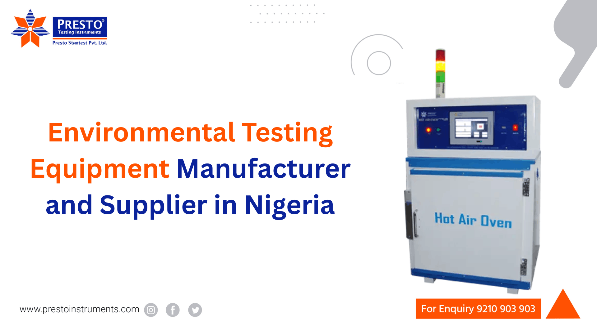 Environmental Testing Equipment Manufacturer and Supplier in Nigeria