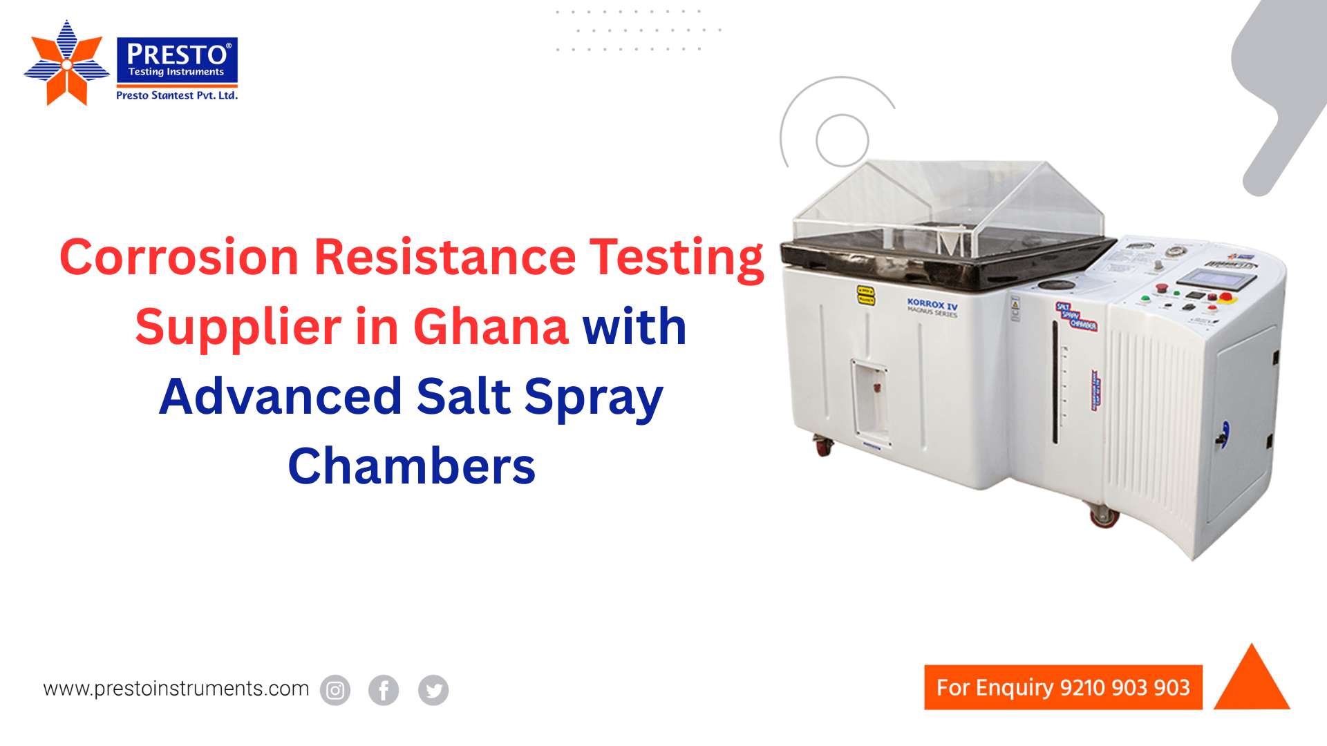 Corrosion Resistance Testing Supplier in Ghana with Advanced Salt Spray Chambers