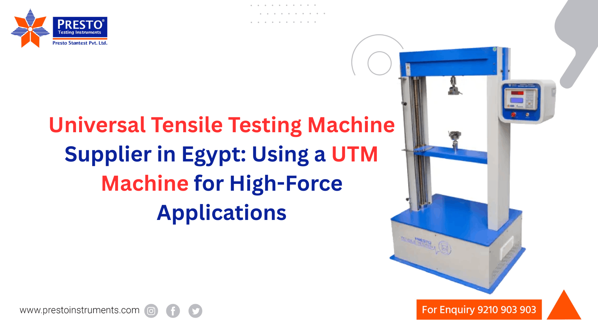 Universal Tensile Testing Machine Supplier in Egypt: Using a UTM Machine for High-Force Applications