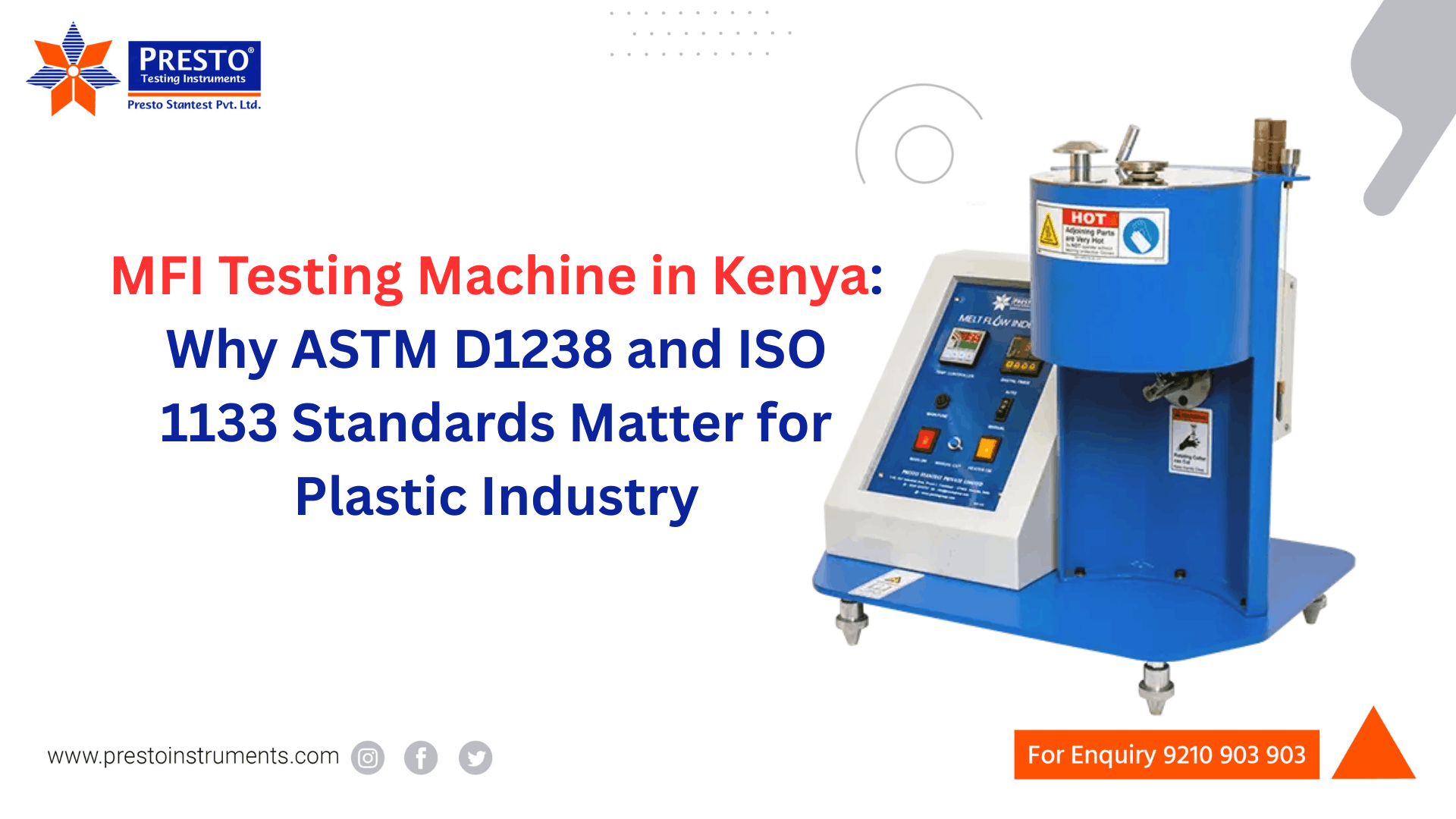 MFI Testing Machine in Kenya: ASTM D1238 and ISO 1133 Standards Matter for Plastic