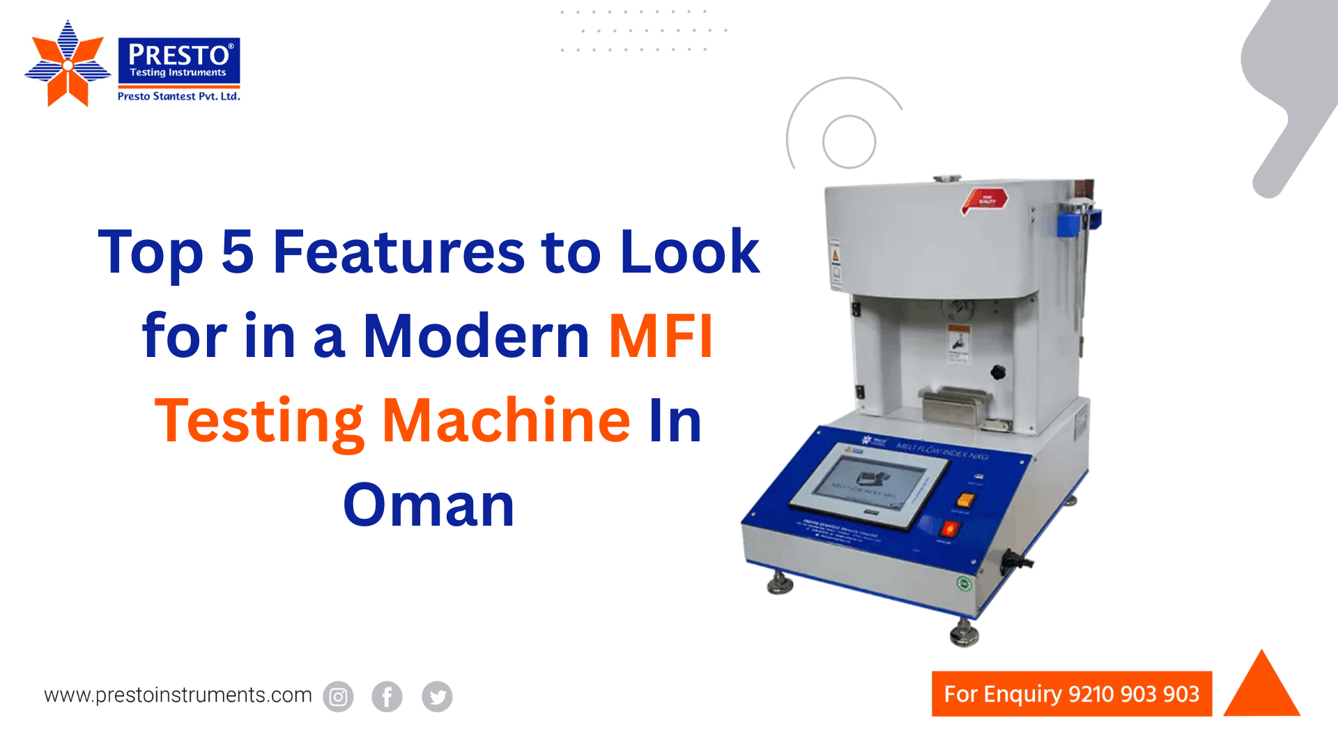 Top 5 Features to Look for in a Modern MFI Testing Machine In Oman