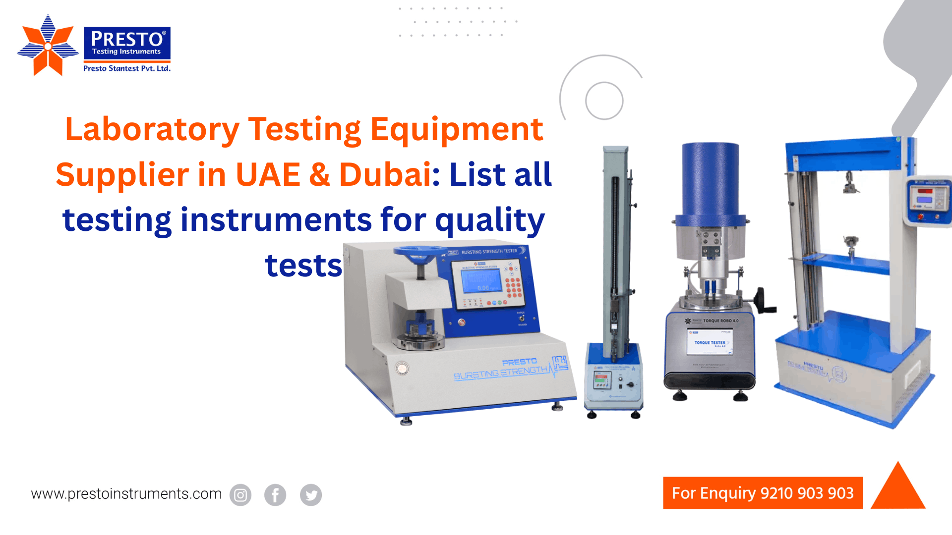 Laboratory Testing Equipment Supplier in UAE & Dubai: List all testing instruments for quality tests