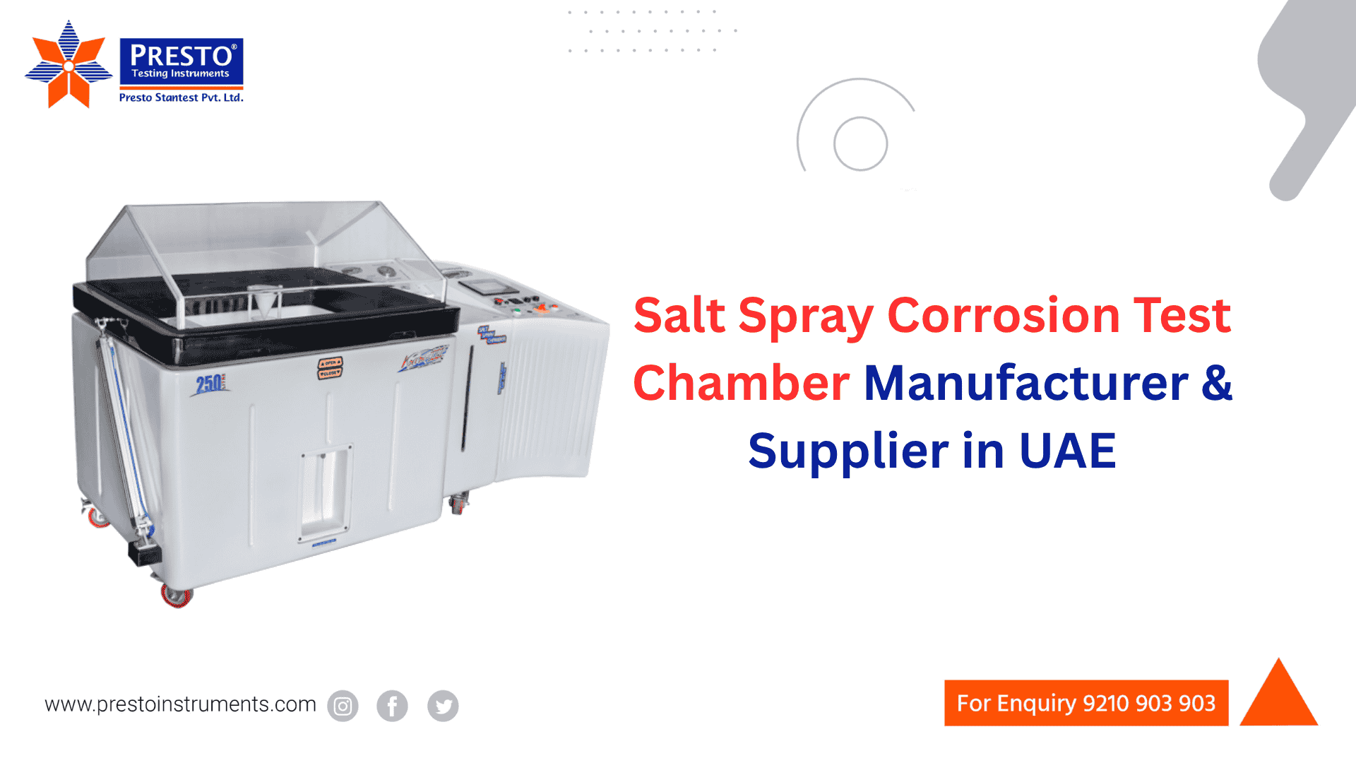Salt Spray Corrosion Test Chamber Manufacturer & Supplier in UAE