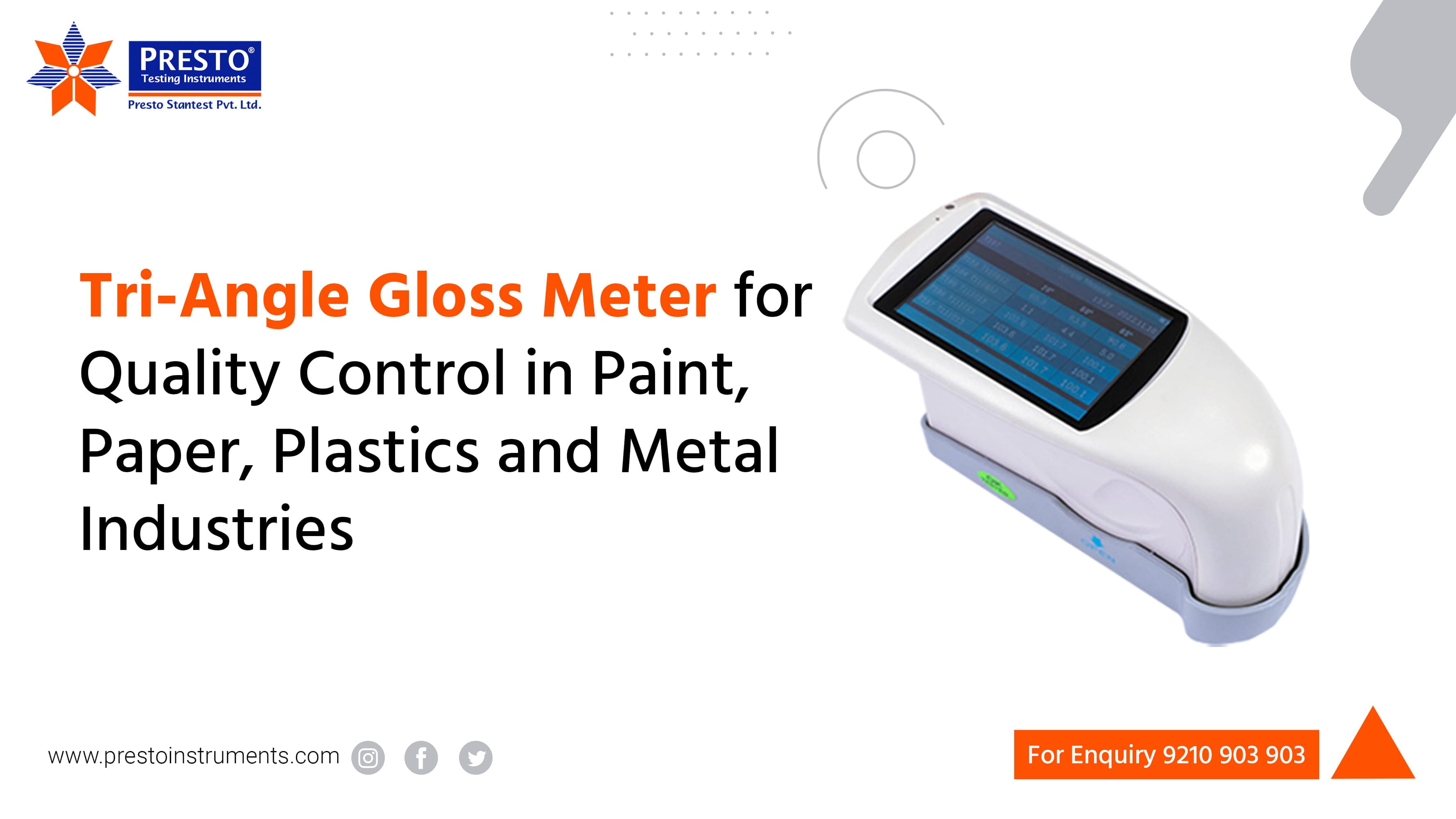 Tri-Angle Gloss Meter Supplier in Saudi Arabia For Surface Gloss Testing