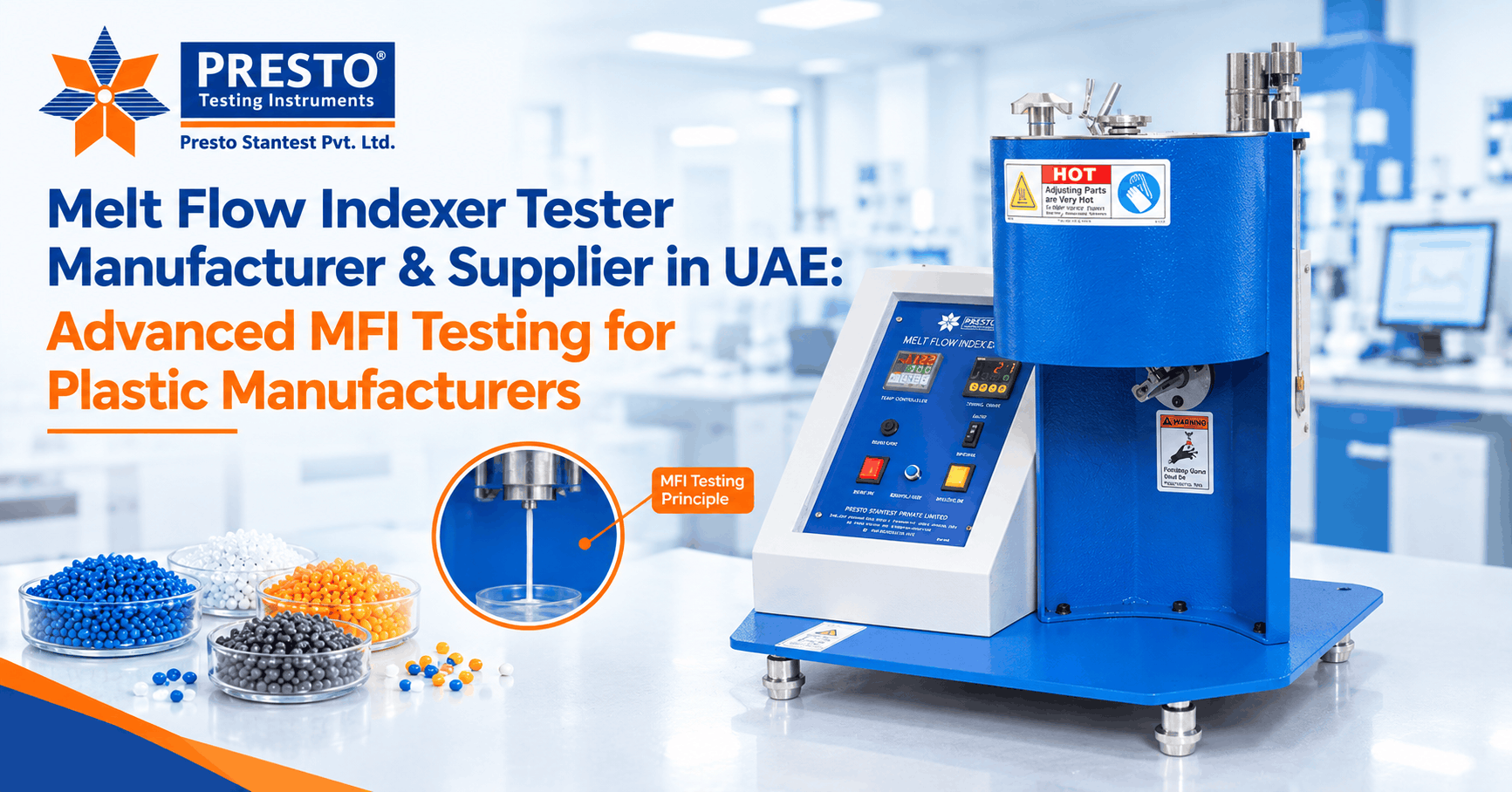 Melt Flow Indexer Tester Manufacturer & Supplier in UAE: Advanced MFI Testing for Plastic Manufacturers
