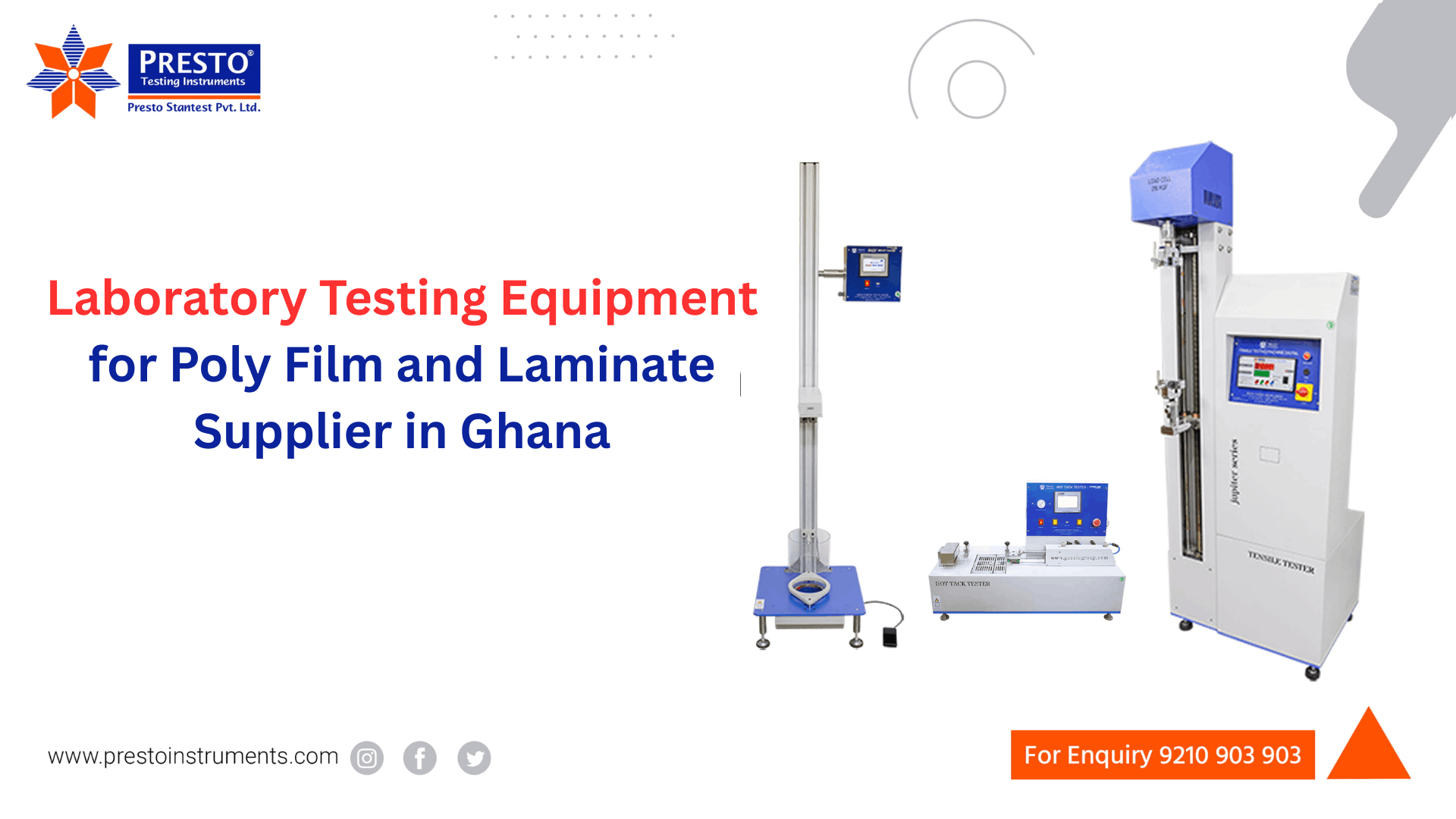 Laboratory Testing Equipment for Poly Film and Laminate Supplier in Ghana