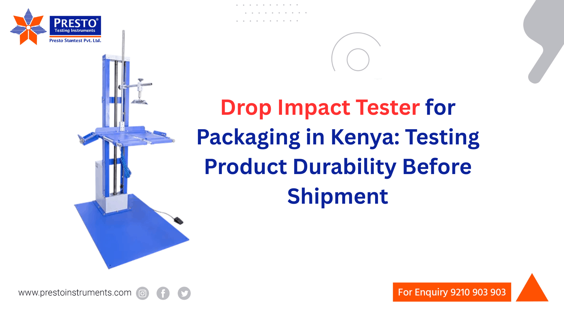 Drop Impact Tester for Packaging in Kenya: Testing Product Durability Before Shipment