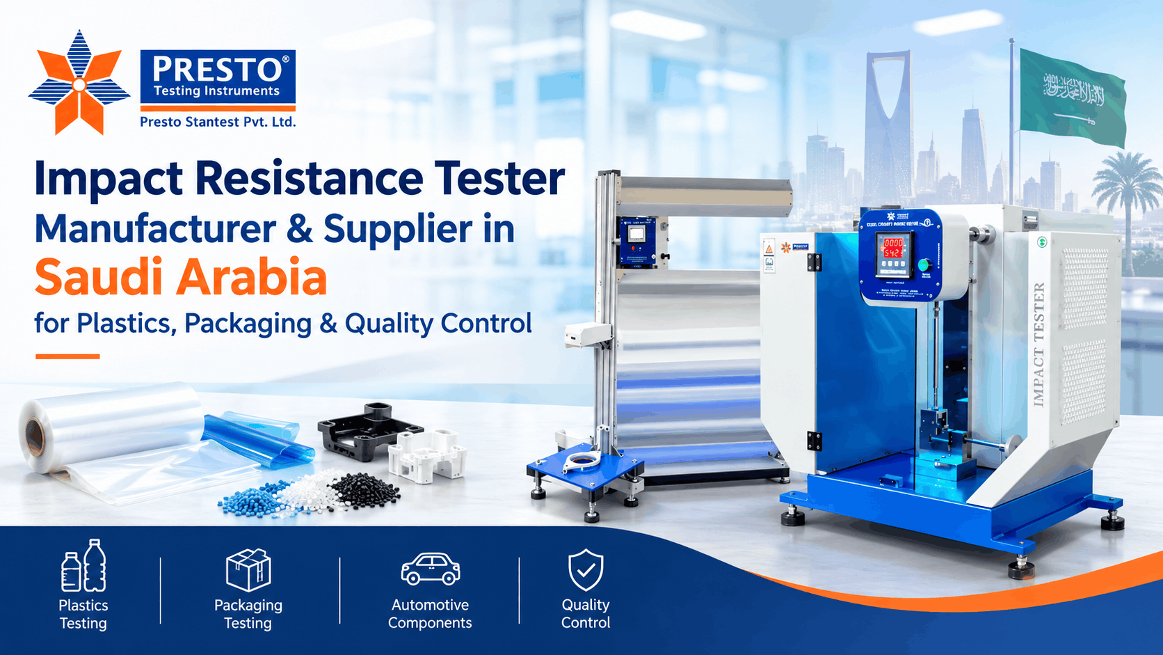 Impact Resistance Tester Manufacturer & Supplier in Saudi Arabia for Plastics, Packaging & Quality Control