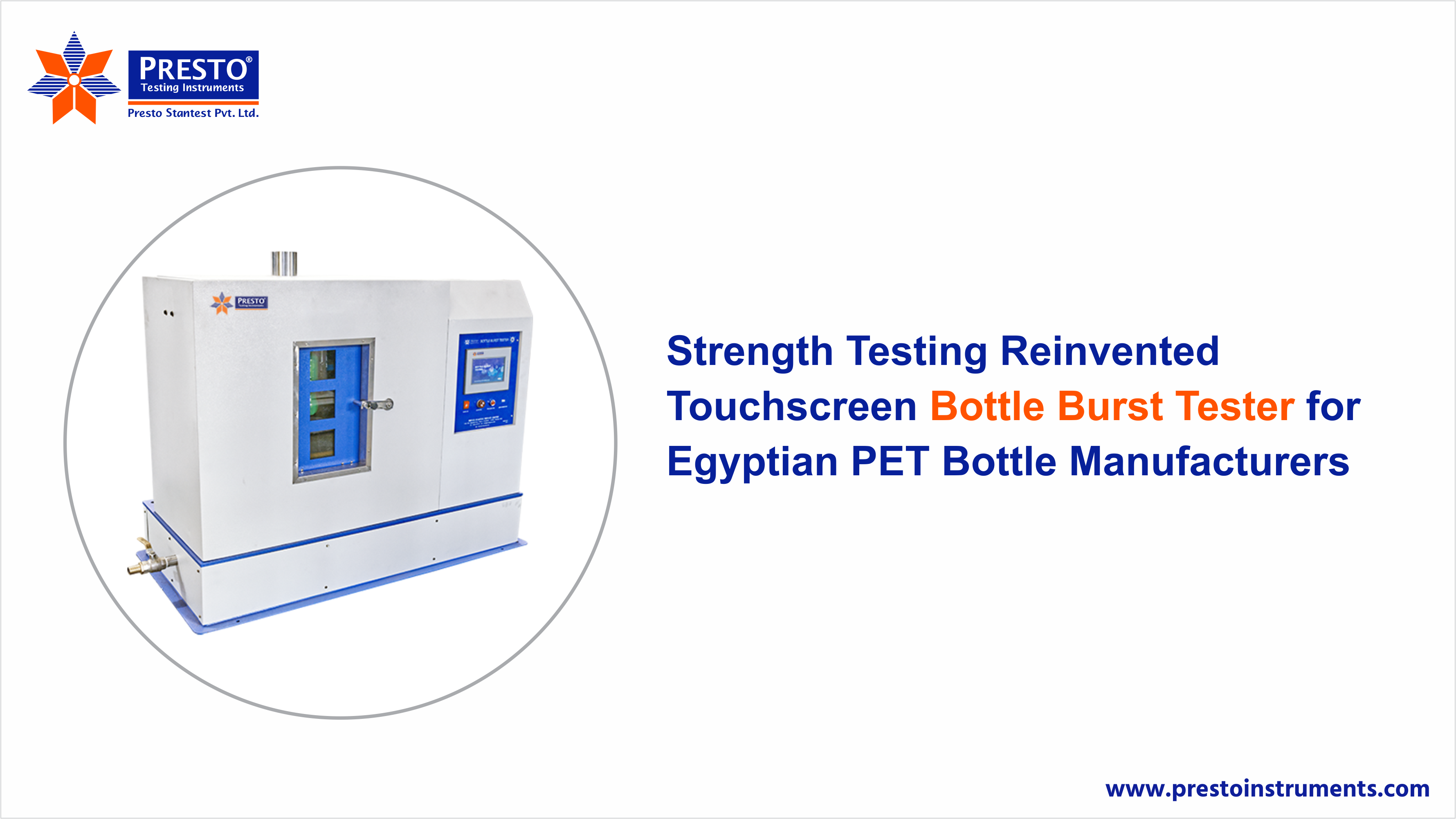 Strength Testing Reinvented: Touchscreen Bottle Burst Tester for Egyptian PET Bottle Manufacturers